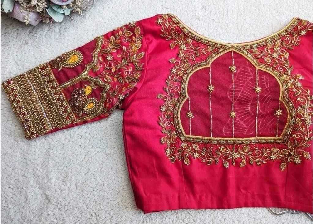 Made to order  Gold Work kardana n zardosi   handwork hand made work Blouse ready to wear any color possible any size possible fits 32-46