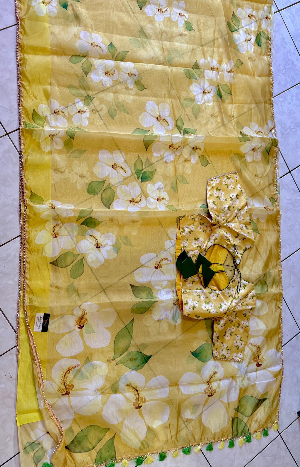 Pure Silk soft and fally Organza Saree