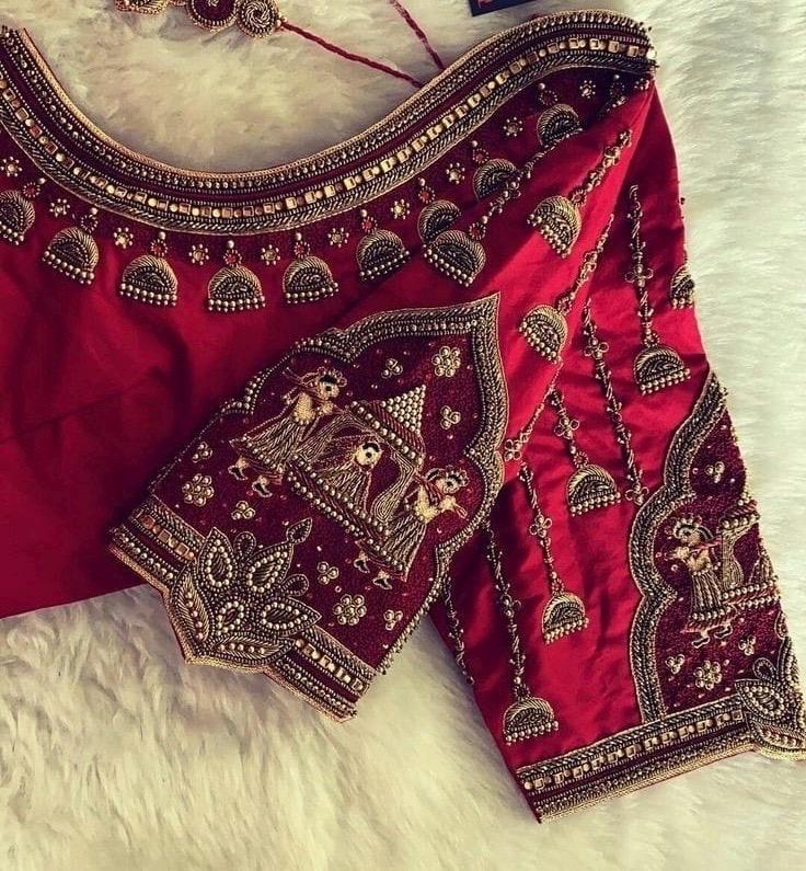 Made to order  Gold Work kardana n zardosi   handwork hand made work Blouse ready to wear any color possible any size possible fits 32-46