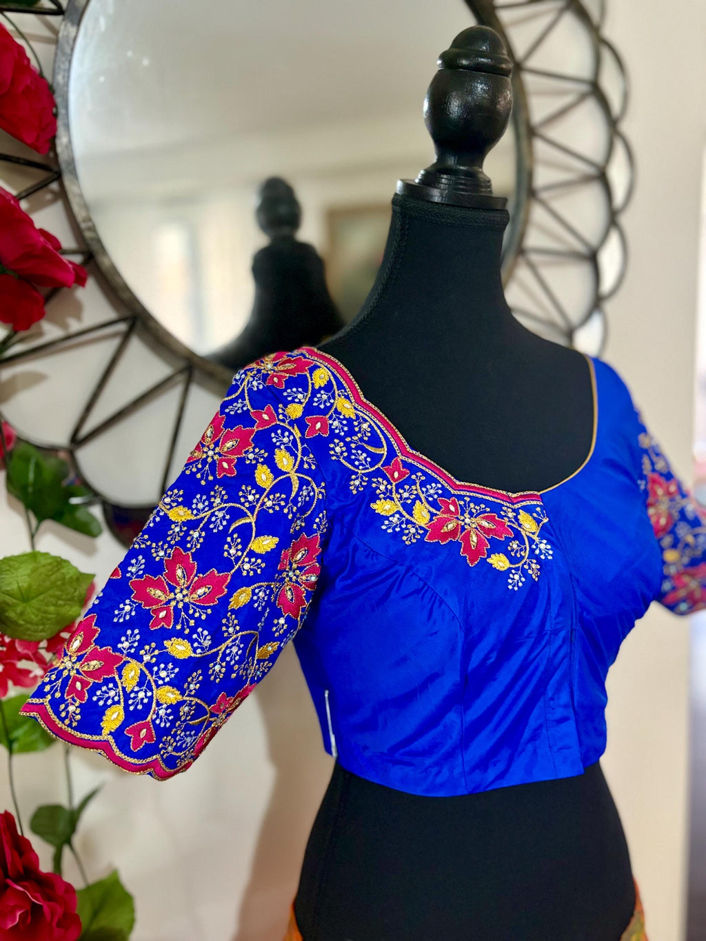 Ready to wear  Designer blouse all over embroidery fits to 34 to 44