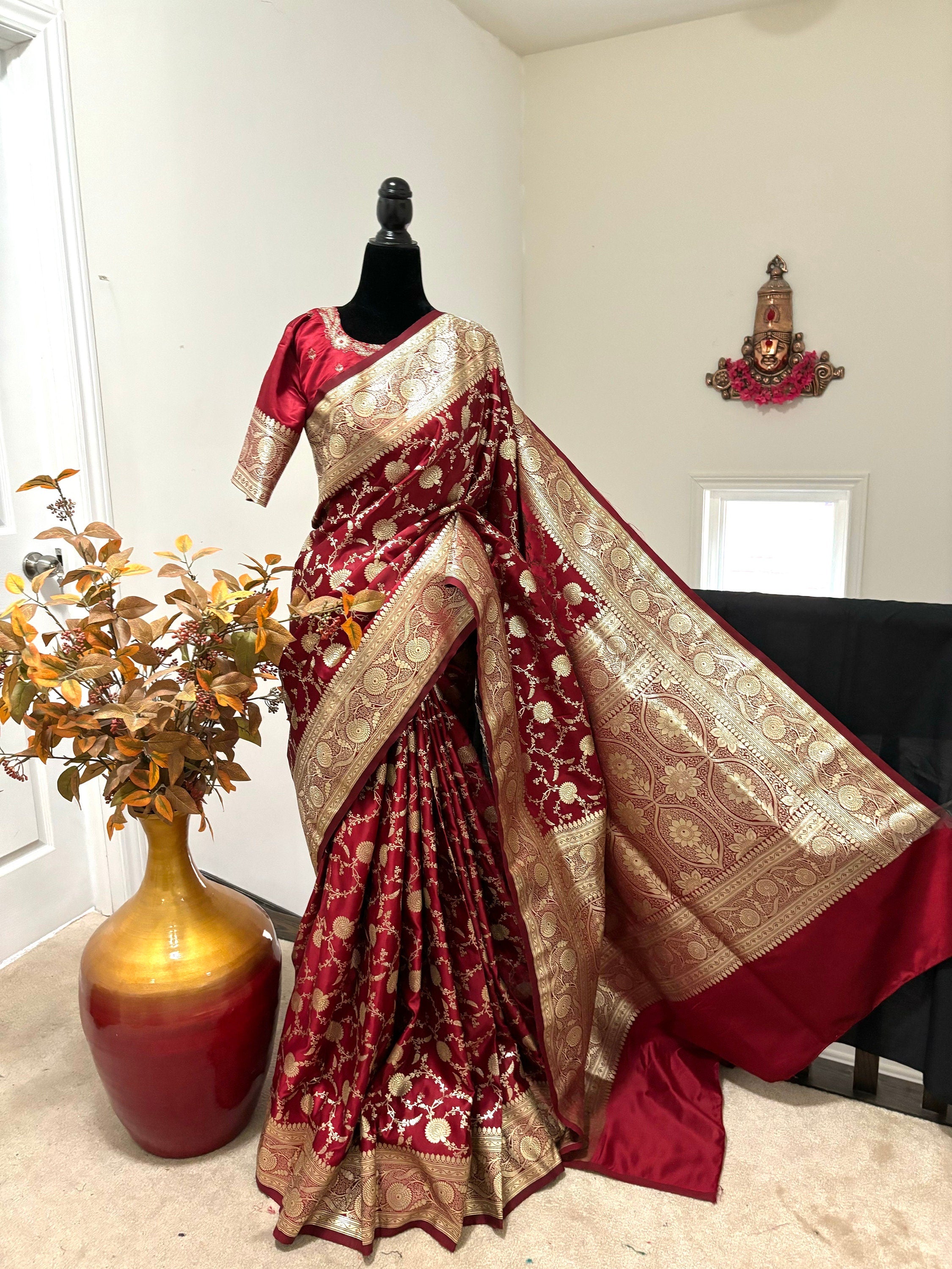 Banarsi handloom Kattan by Kattan pure silk wedding/Reception saree