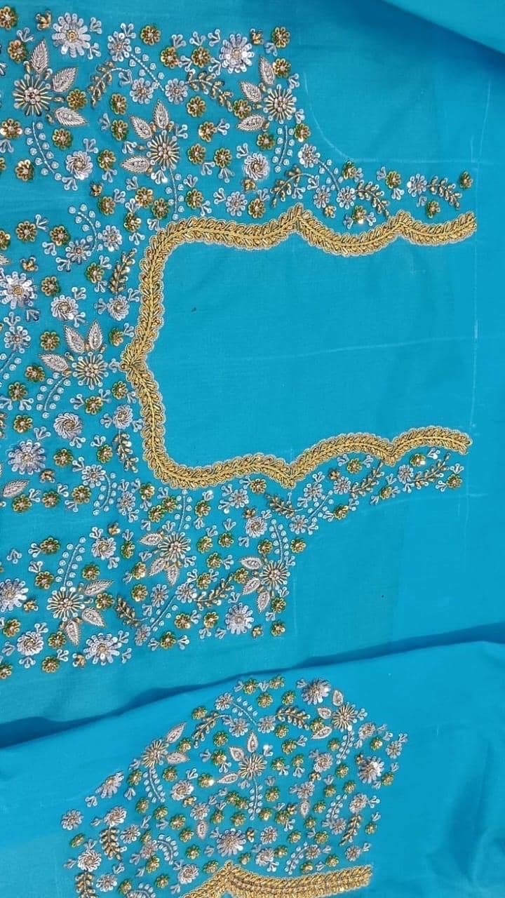 Made to order  Gold Work kardana n zardosi   handwork hand made work Blouse ready to wear any color possible any size possible fits 32-46