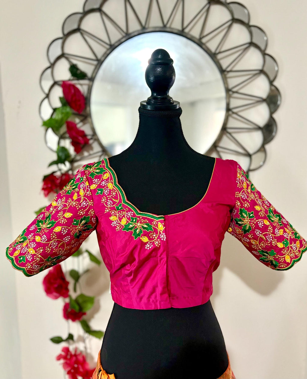 Ready to wear  Designer blouse all over embroidery fits to 34 to 44