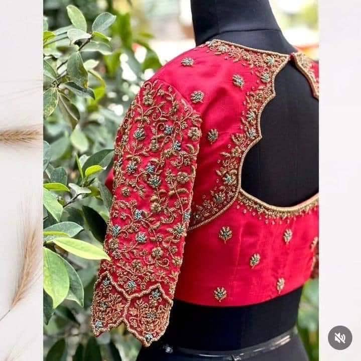 Made to order  Gold Work kardana n zardosi   handwork hand made work Blouse ready to wear any color possible any size possible fits 32-46