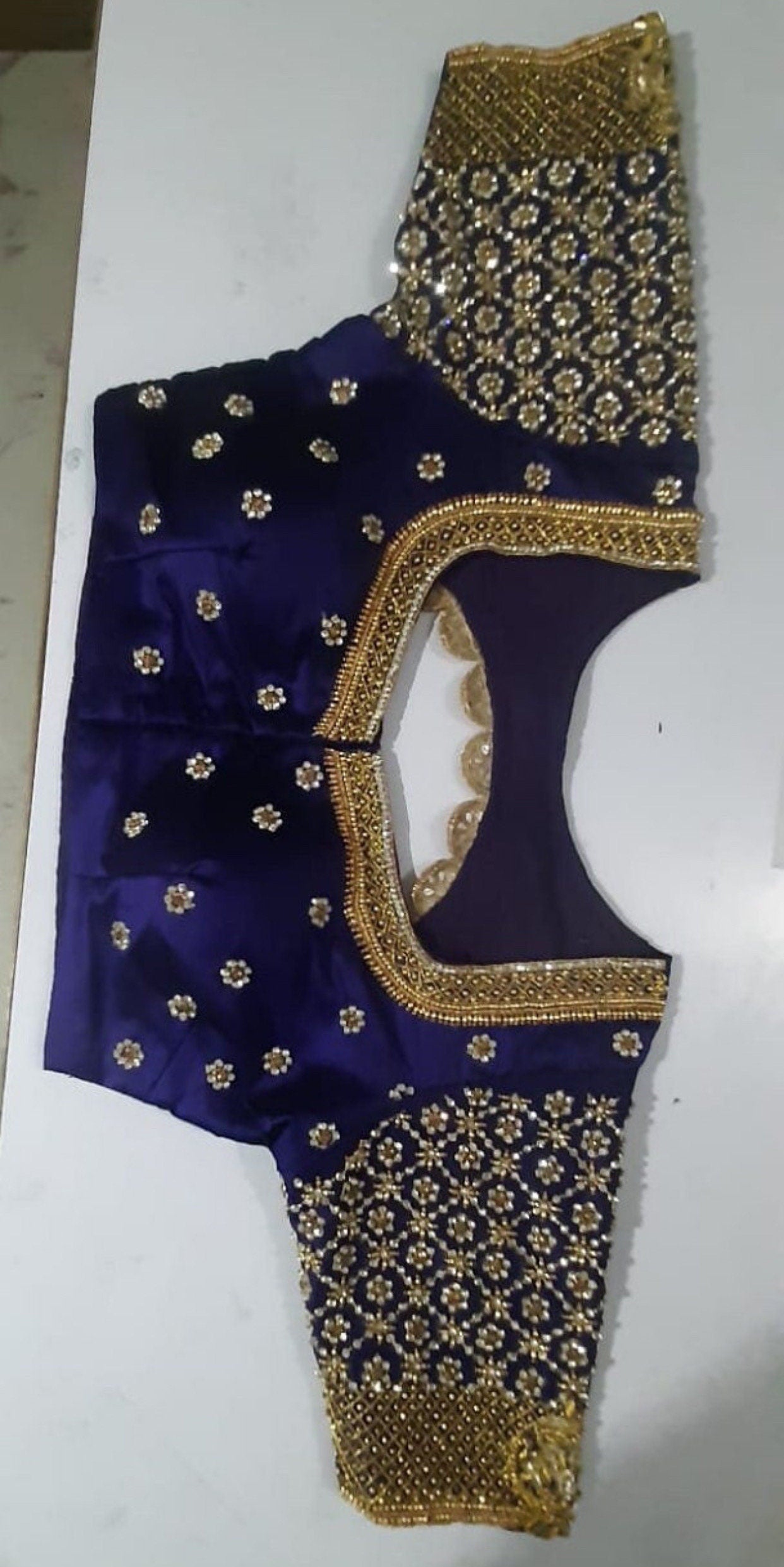 Gold Jardosi work Blouse ready to wear
