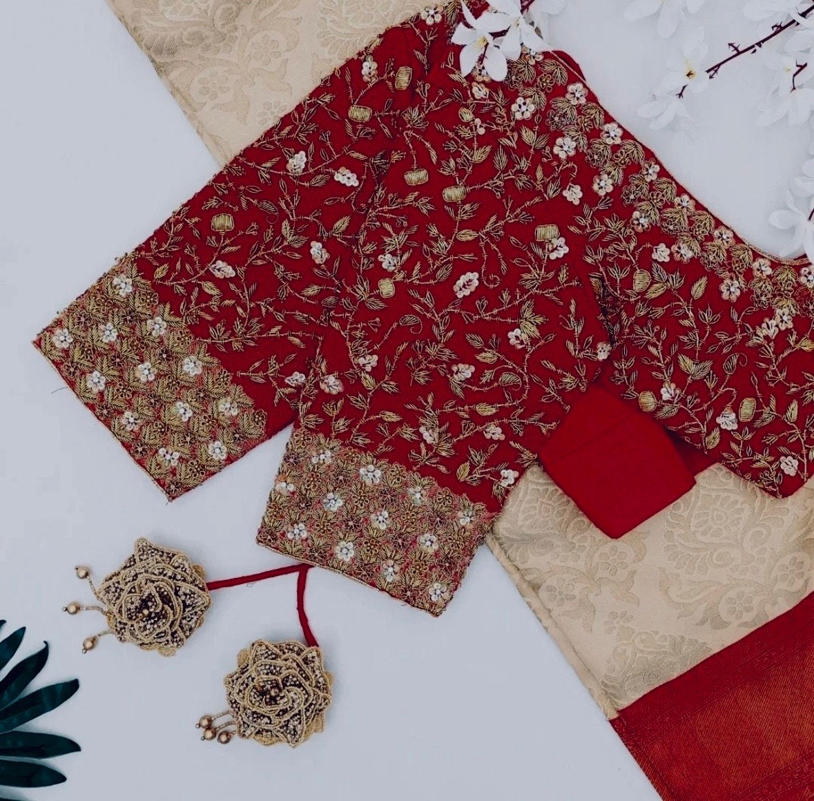 Made to order zardosi  Work maggam hand made   work Blouse ready to wear 32 -46 any color possible any size