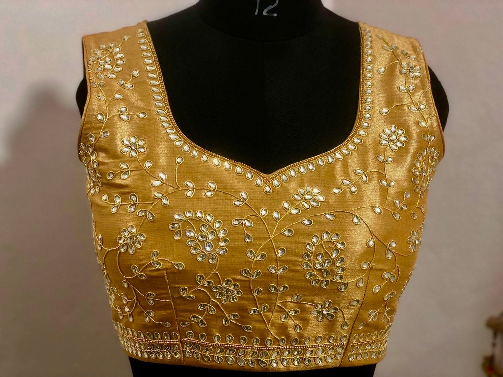 Maggam work Gold Work kardana n zardosi net hands  work Blouse ready to wear