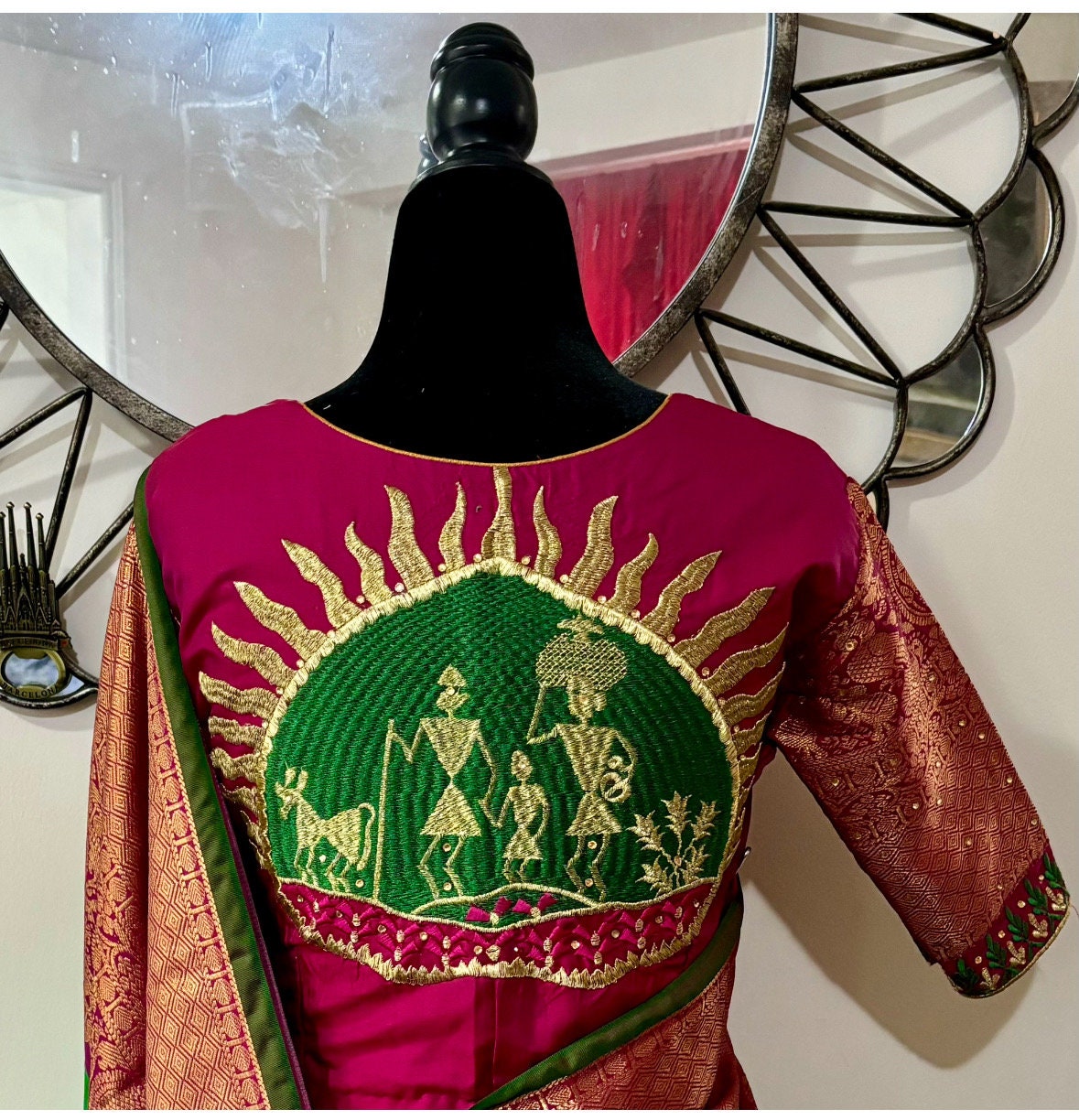 Made to order Beautiful Embroidery blouse any color any size 32-46 possible we can make blouses for your old memorable Sarees contact seller