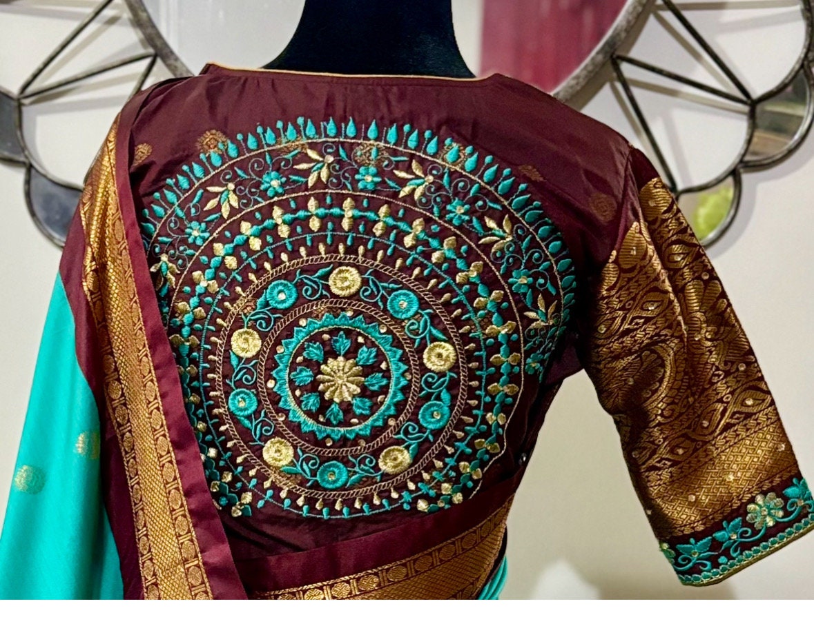 Made to order Beautiful Embroidery blouse any color any size 32-46 possible we can make blouses for your old memorable Sarees contact seller