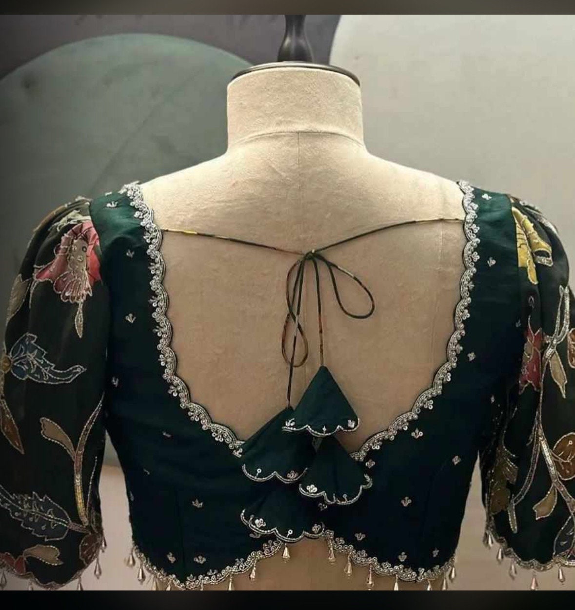 Stone studded Gold Work kardana n zardosi net hands  work Blouse ready to wear