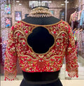 Stone studded Gold Work kardana n zardosi net hands  work Blouse ready to wear