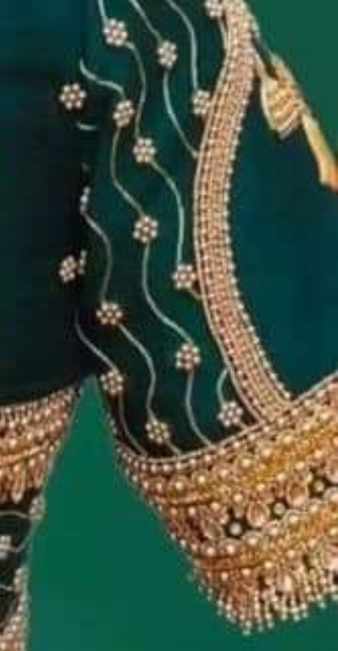 Made to order  Gold Work kardana n zardosi   handwork hand made work Blouse ready to wear any color possible any size possible fits 32-46