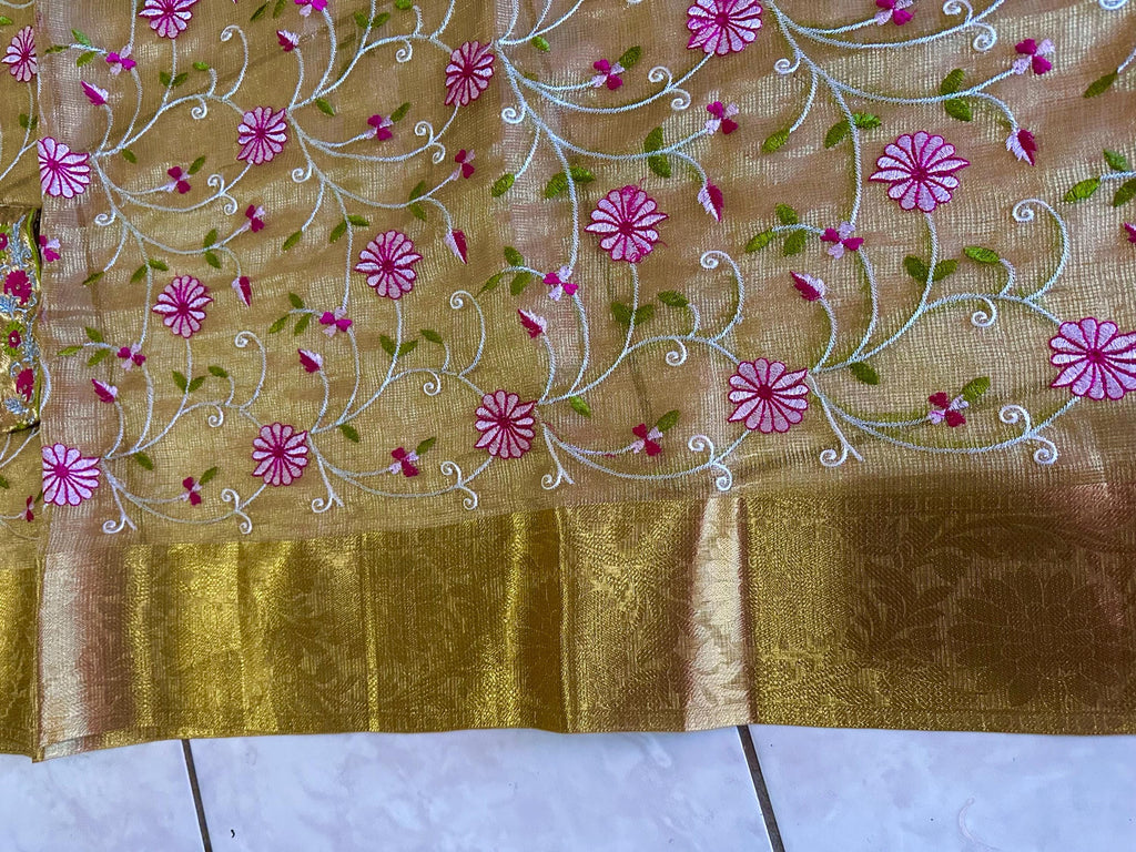 Pure Silk soft and fally Organza flowery