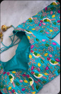 Lihanga and saree Stone studded Gold Work thread n zardosi net hands  work Blouse ready to wear