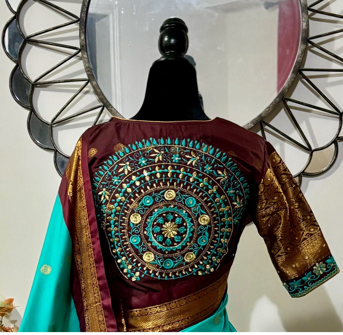 Made to order Beautiful Embroidery blouse any color any size 32-46 possible free ship usa and Canada