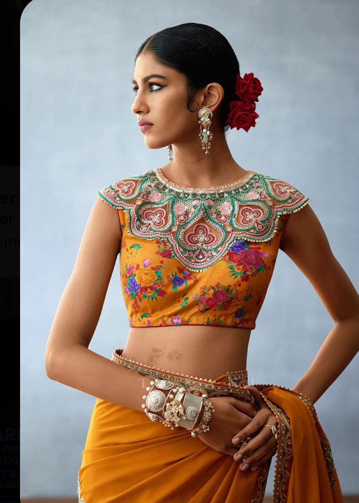 Stone studded Gold Work kardana n zardosi net hands  work Blouse ready to wear any color any size possible