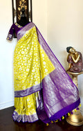 Beautiful banarasi silk saree paired up with beautiful embroidery blouse fits to 32 to 46 in beautiful rare colors all over jaal. Cocktails