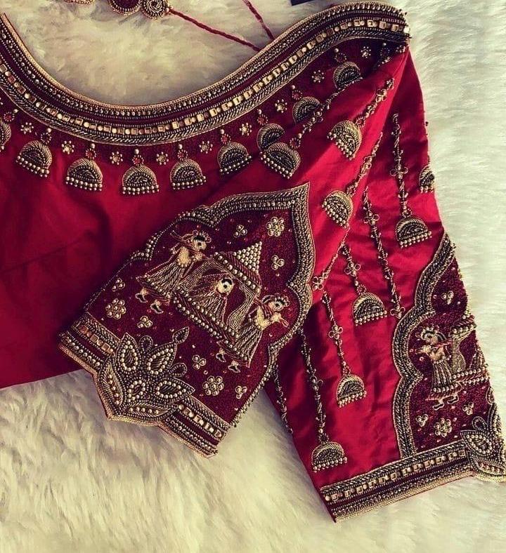 Made to order  Gold Work kardana n zardosi   handwork hand made work Blouse ready to wear any color possible any size possible fits 32-46