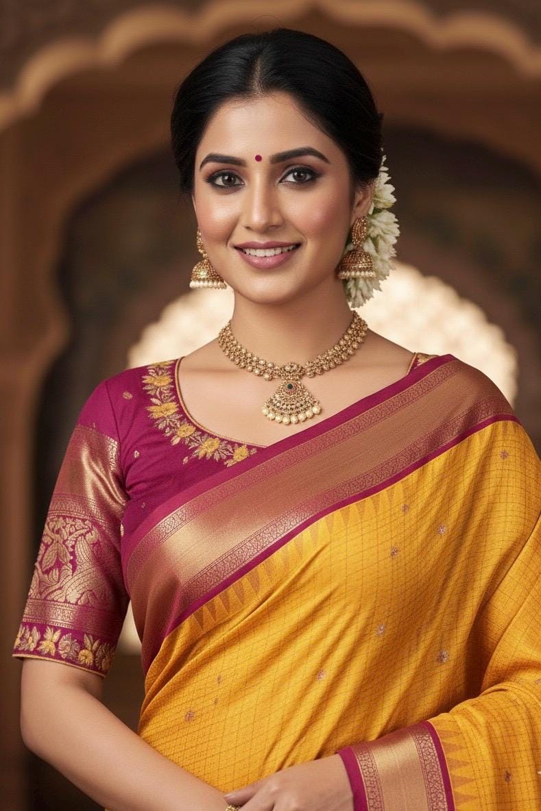 Gadwal  fancy powerloom pure silk sarees ready to wear blouse with embroidered blouse fits up to 32 -46 saree is ready fall pico done