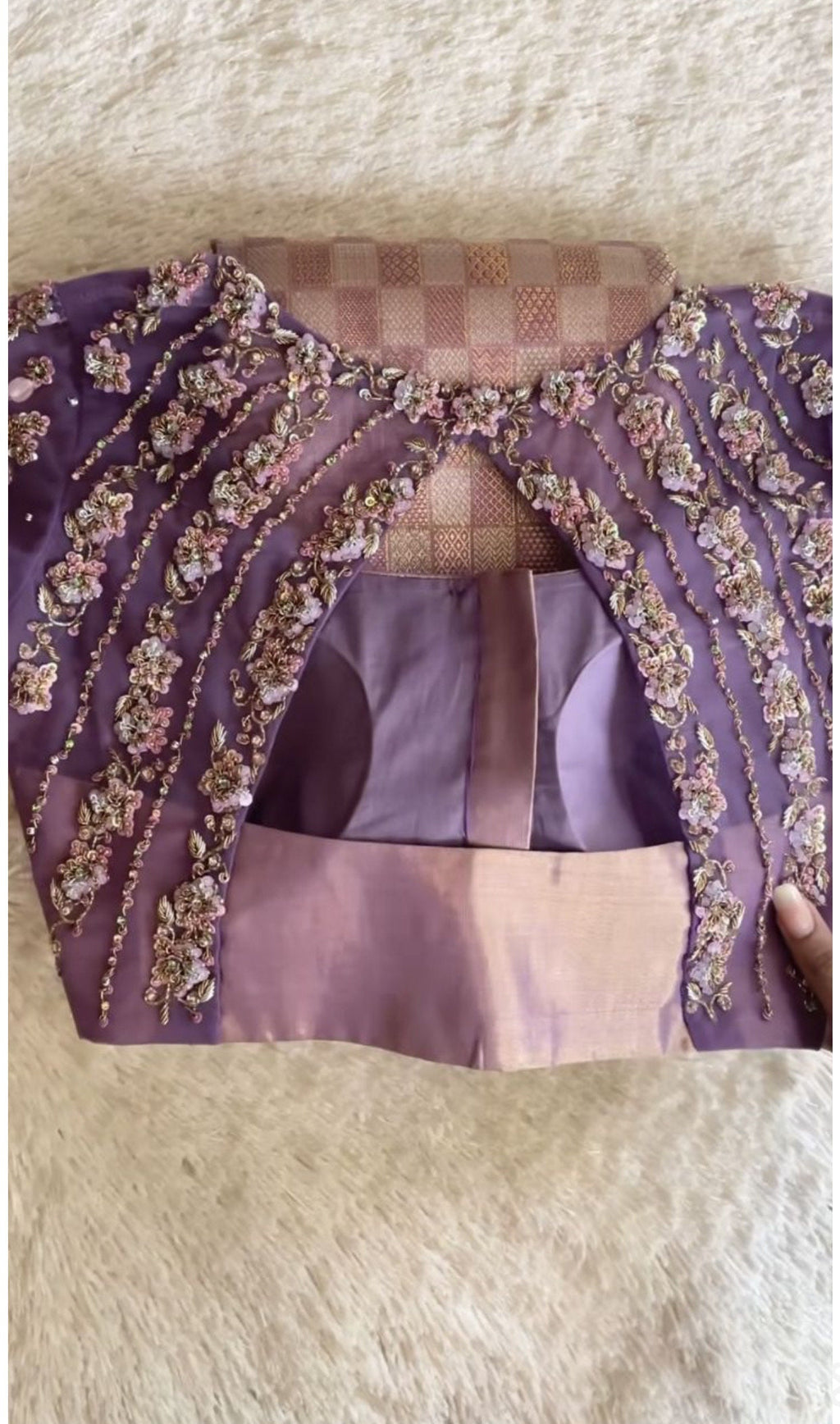 Gold Jardosi / Maggam work Blouse ready to wear