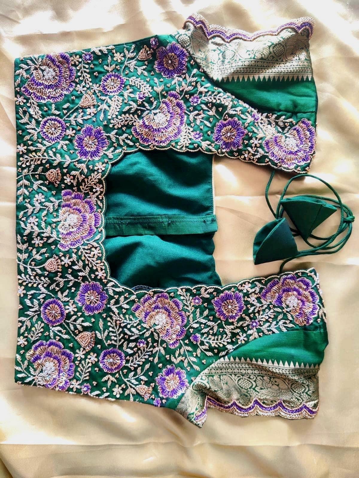 Made to order zardosi  Work maggam hand made   work Blouse ready to wear 32 -46 any color possible any size