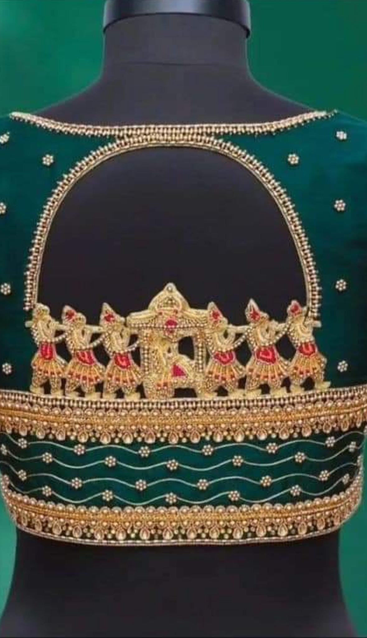Made to order  Gold Work kardana n zardosi   handwork hand made work Blouse ready to wear any color possible any size possible fits 32-46