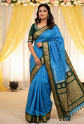 Gadwal  fancy powerloom pure silk sarees ready to wear blouse with embroidered blouse fits up to 32 -46 saree is ready fall pico done
