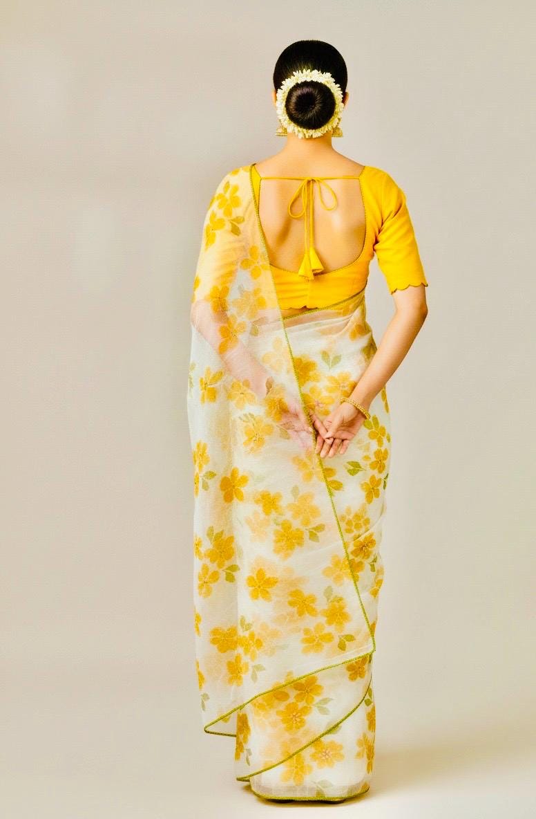 Pure Silk Organza Saree light weight with eye cooling colors