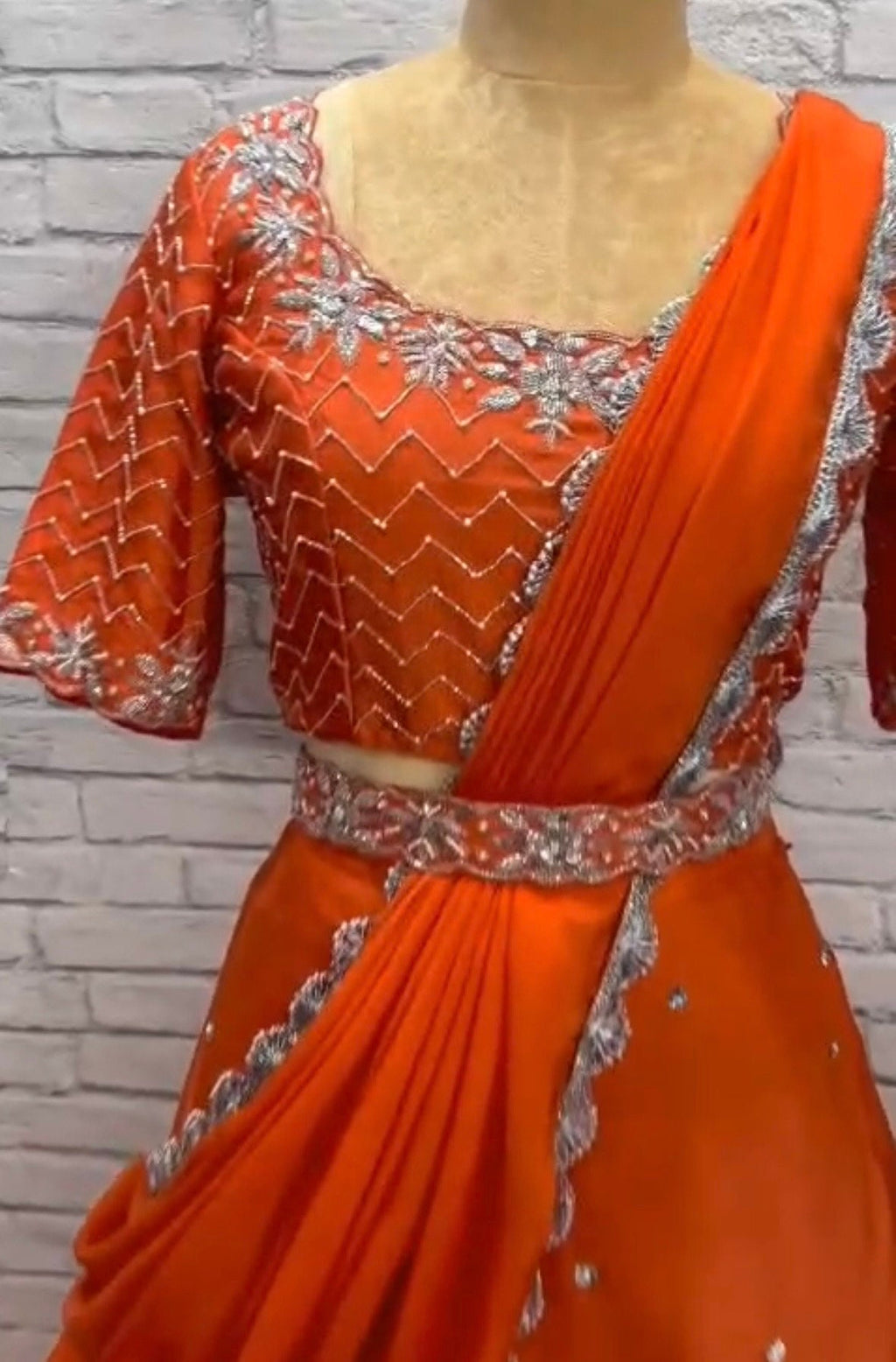 Bridal heavy embroidery work/ georgett lihanga dyeble fabric lihanga can be customize in colour and in any size