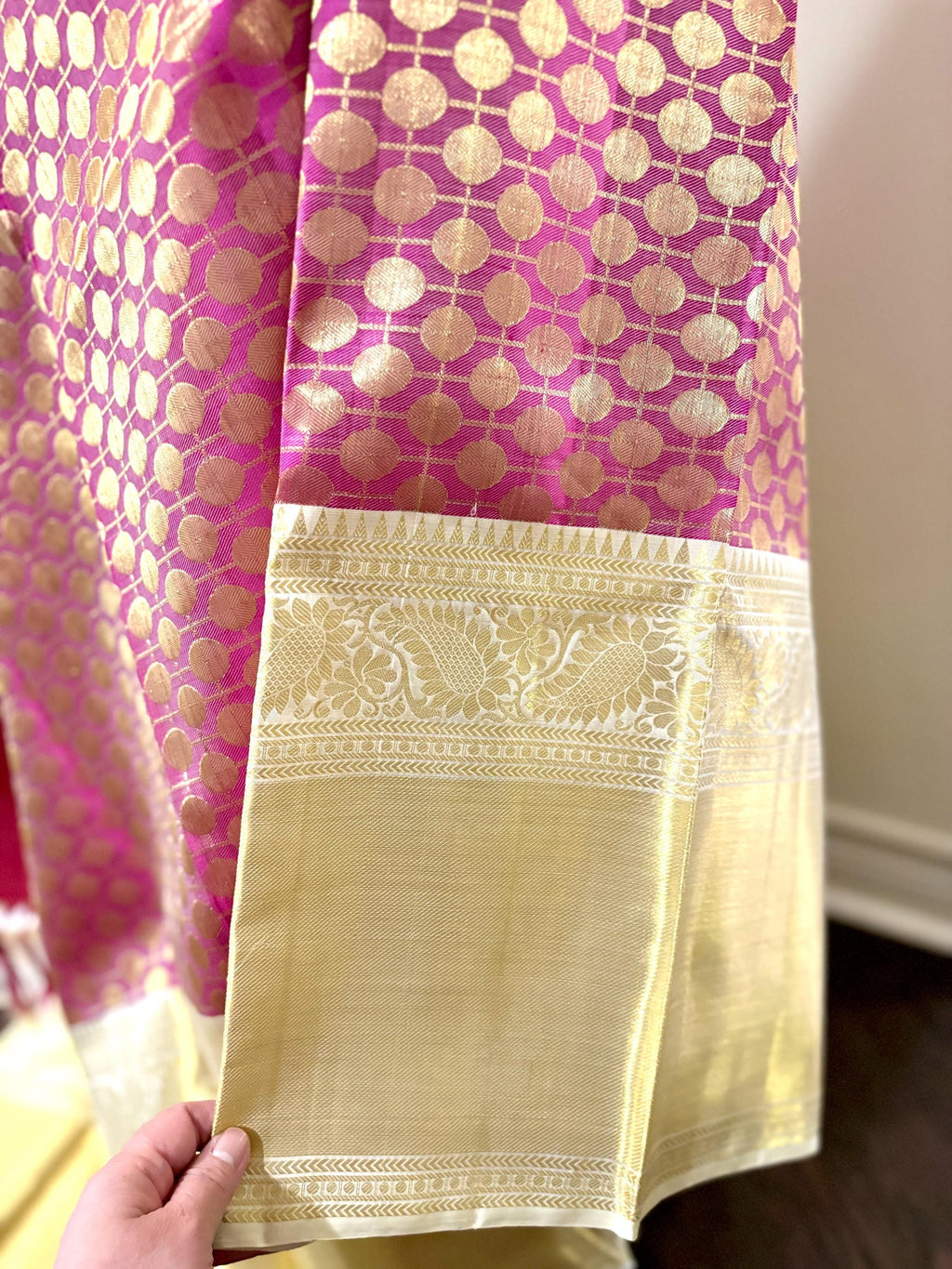 Beautiful pestal pestal shade Bridal  2 gram gold pure handloom  Silk Kanjeevarm/Kanchipattu Saree ready to dispatch silk mark certified
