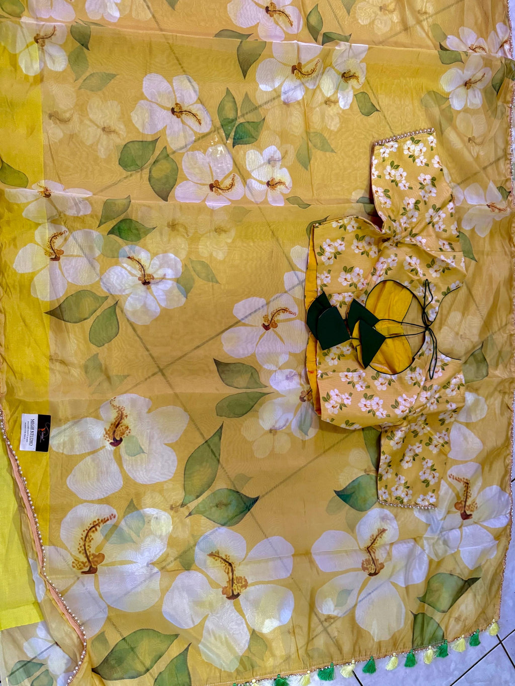 Pure Silk soft and fally Organza Saree