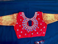 Gold Jardosi work Blouse ready to wear