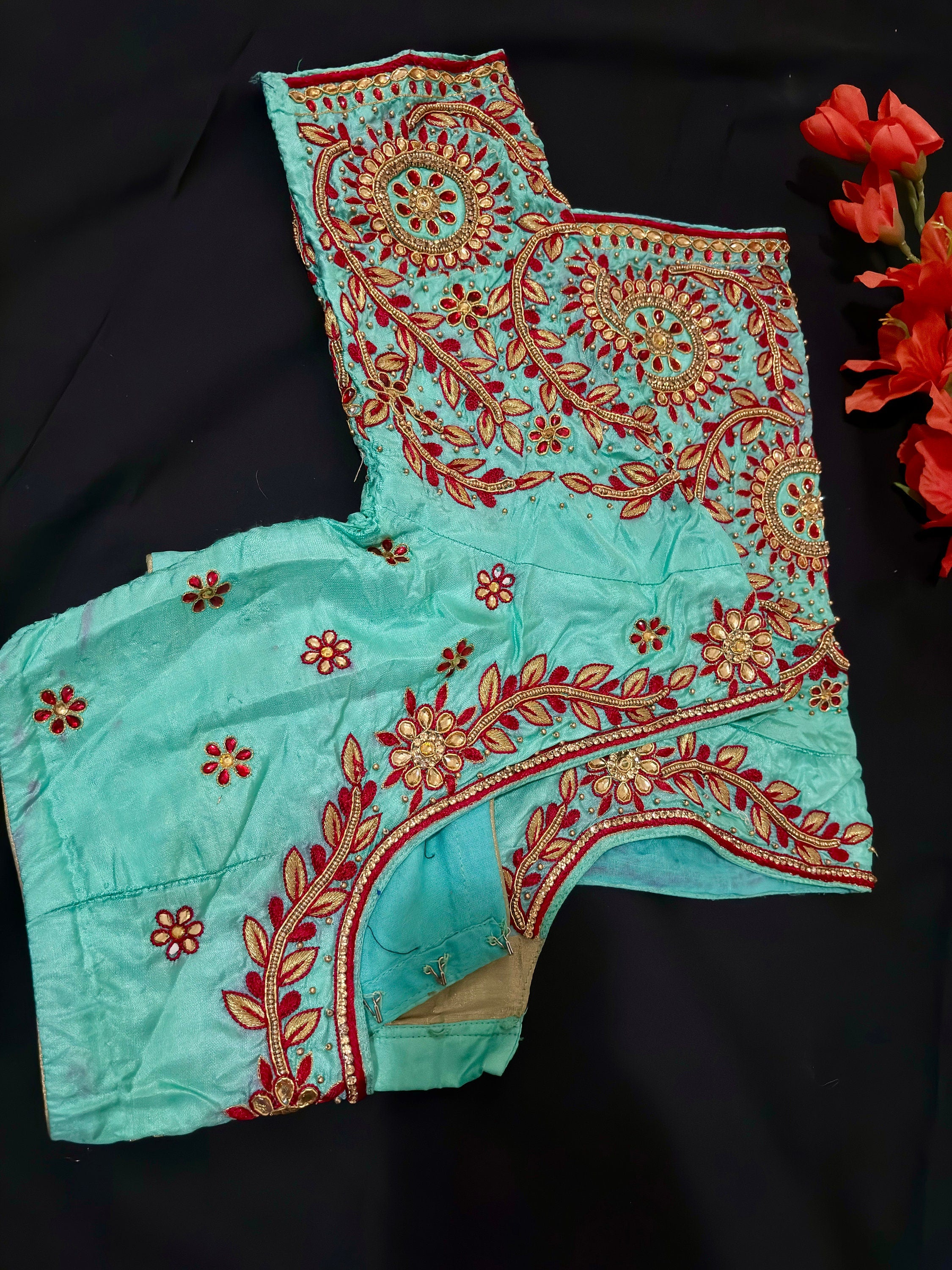 Made to order zardosi  Work maggam hand made   work Blouse ready to wear 32 -46 any color possible any size