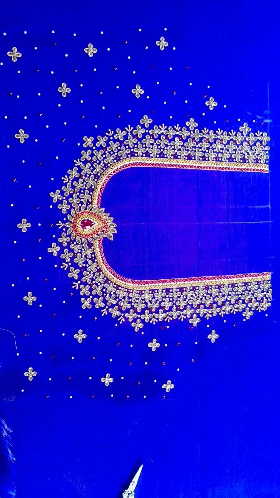 Maggam work blouse /  ready to wear stone and kundan work any color possible