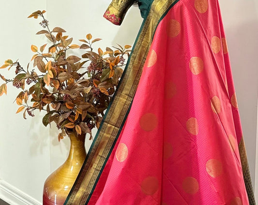 Kanchipuram soft silk saree in rare colors