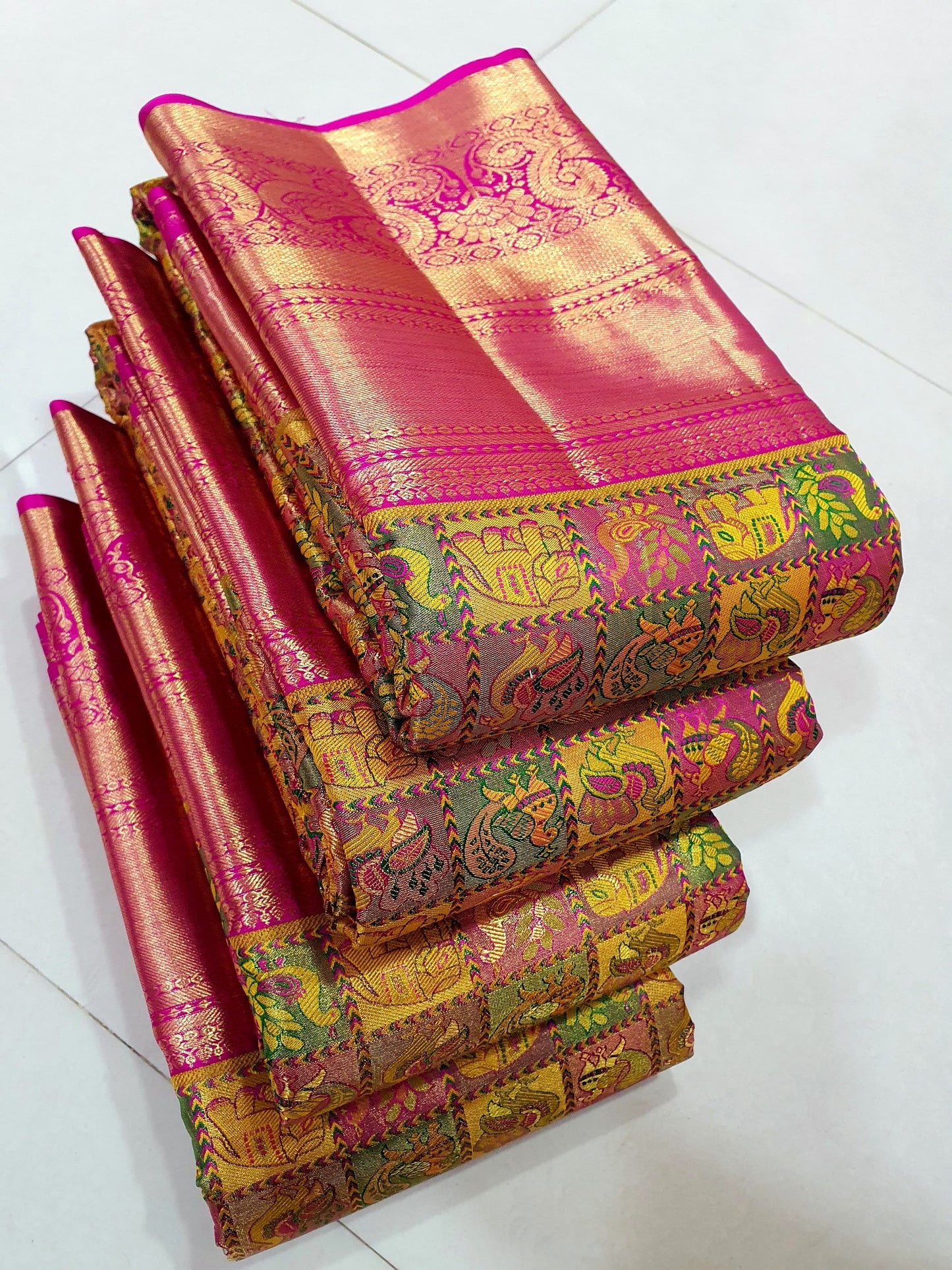 Kanchipuram pure silk full Koravai 3d exclusive weaves designer wedding collection limited edition ask seller for availability