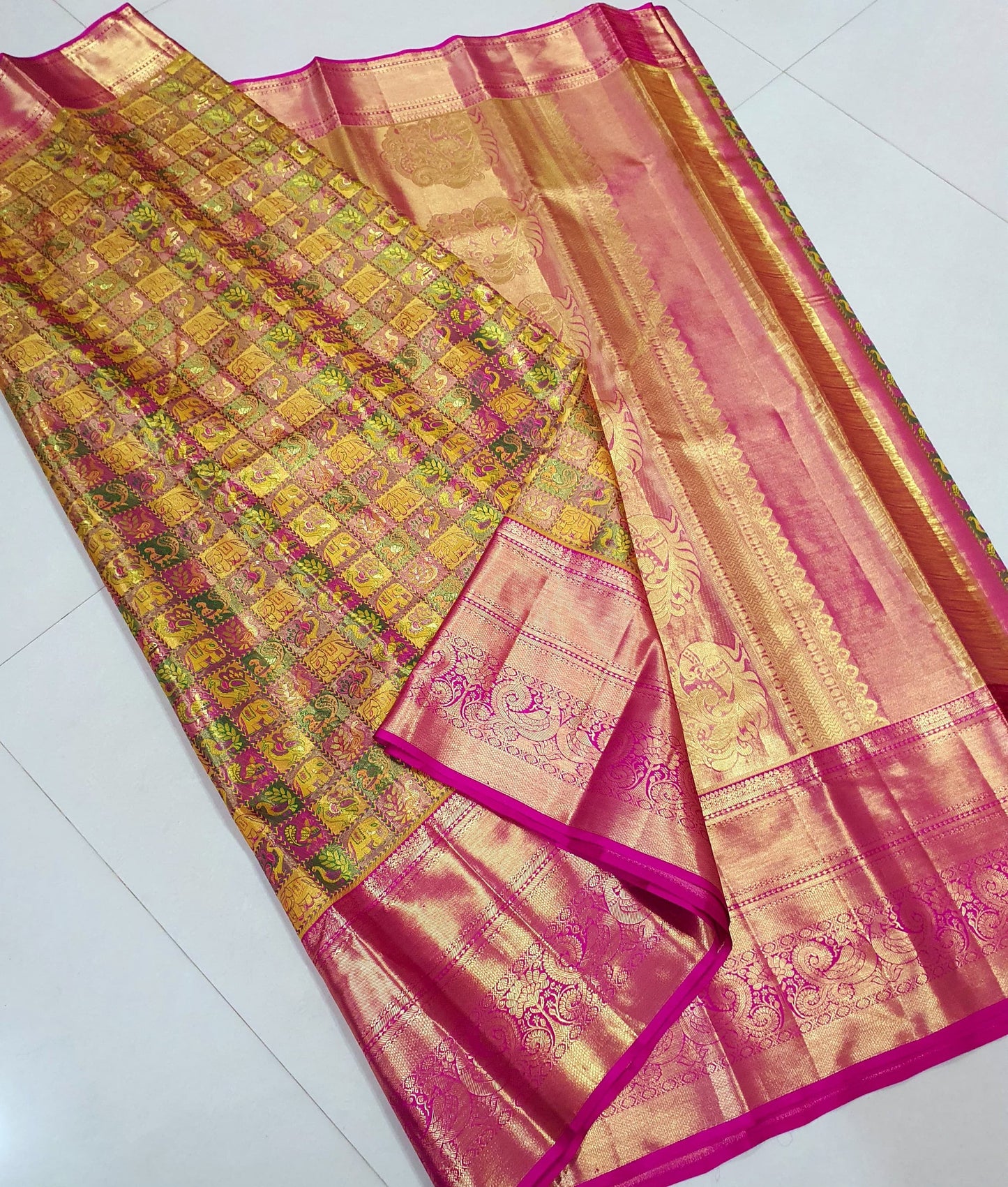 Kanchipuram pure silk full Koravai 3d exclusive weaves designer wedding collection limited edition ask seller for availability