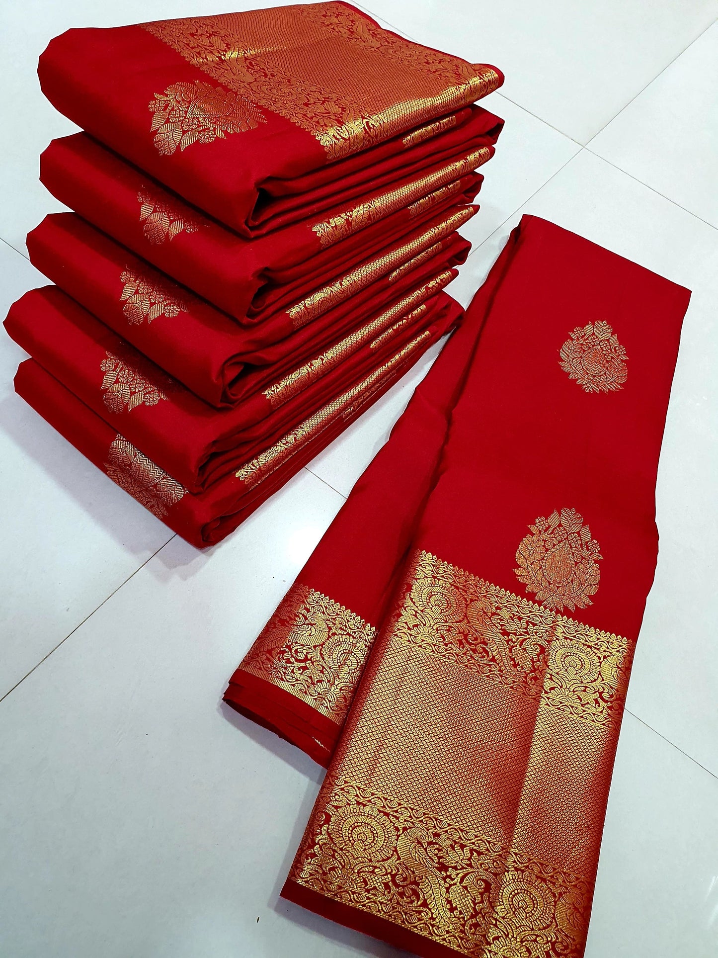 1 gram gold pure handloom  Silk Kanjeevarm/Kanchipattu Sarees; see description / Ask seller before booking for availability