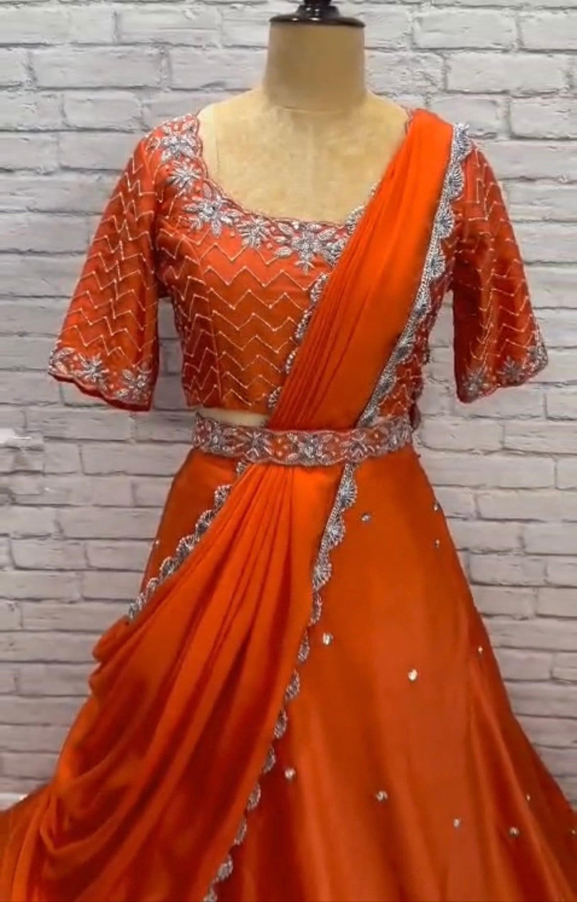 Bridal heavy embroidery work/ georgett lihanga dyeble fabric lihanga can be customize in colour and in any size