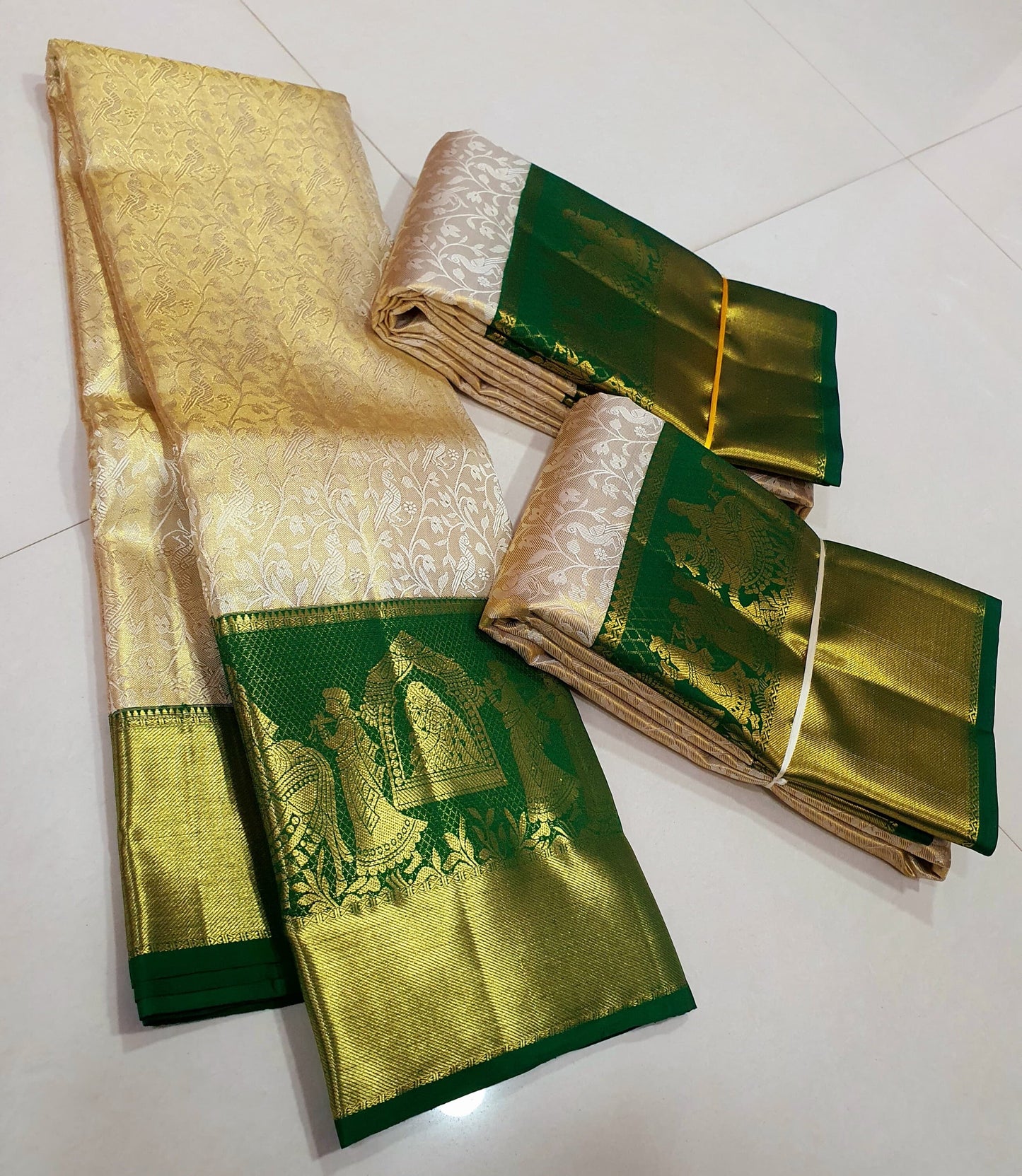 2 gram gold pure handloom  Silk Kanjeevarm/Kanchipattu Sarees; see description contact seller before booking for availability