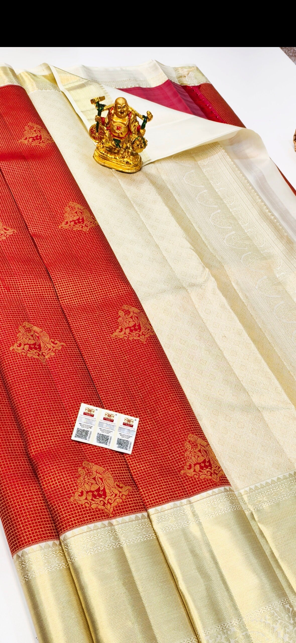 Bridal Exclusive 2 gram pure kanjeevaram / kanchipattu voira Voosi silk mark