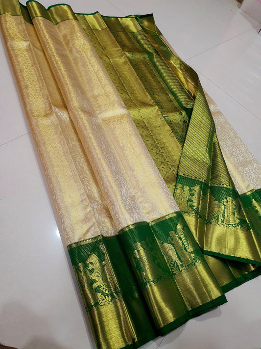 2 gram gold pure handloom  Silk Kanjeevarm/Kanchipattu Sarees; see description contact seller before booking for availability