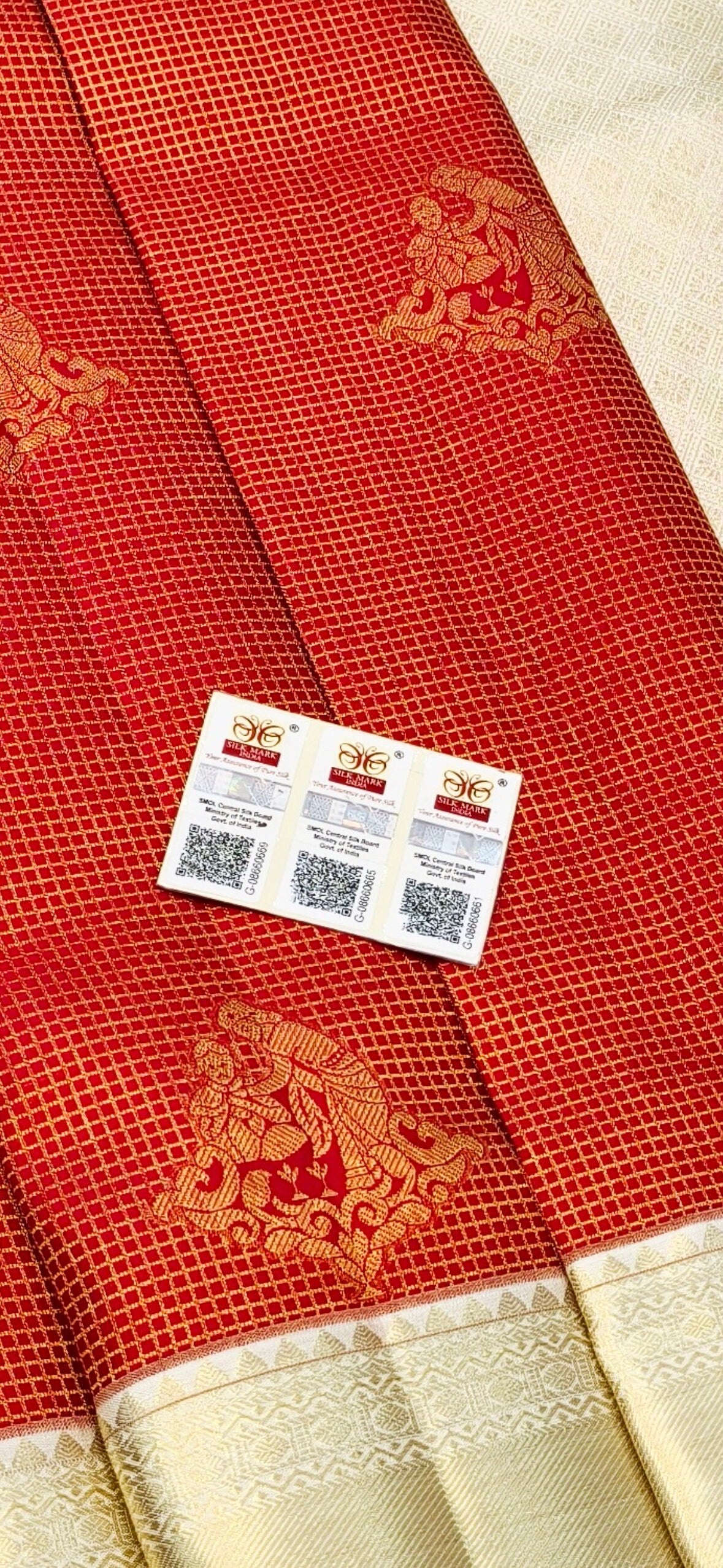 Bridal Exclusive 2 gram pure kanjeevaram / kanchipattu voira Voosi silk mark