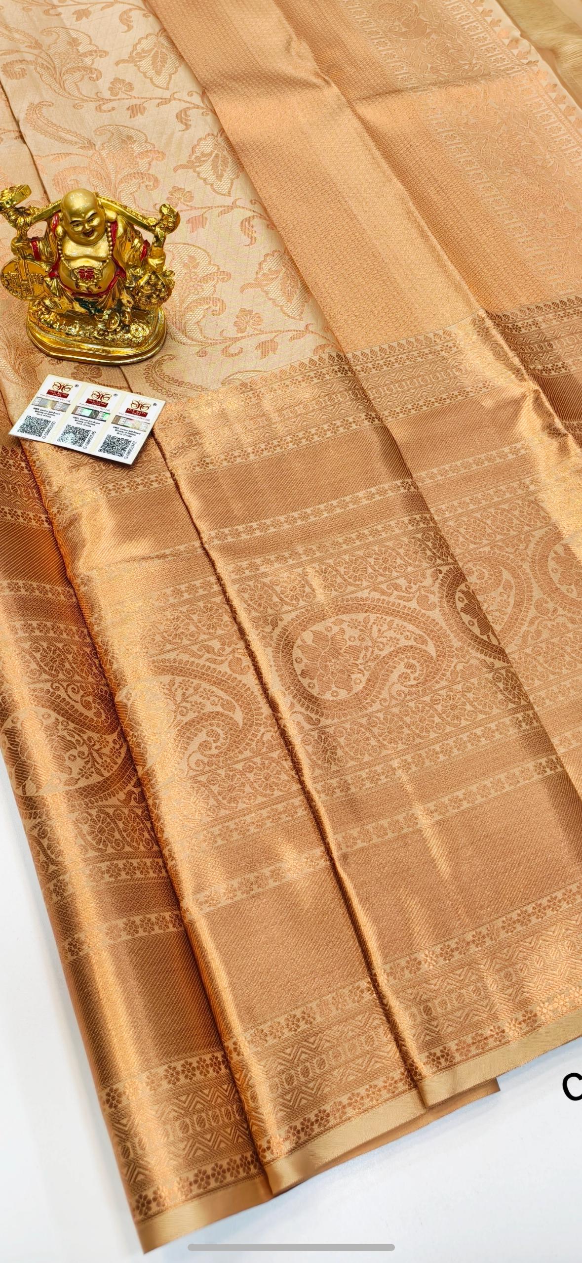 pure handloom  Silk Kanjeevarm/kanchi pattu silk mark certified Sarees;  ask seller for availability before booking shades avail