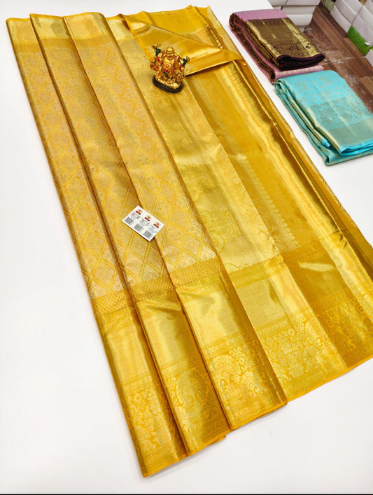 Pure Silk Kanjeevarm/Kanchipattu Sarees; silk mark saree 2 gram gold zari ask seller for availability before placing the order