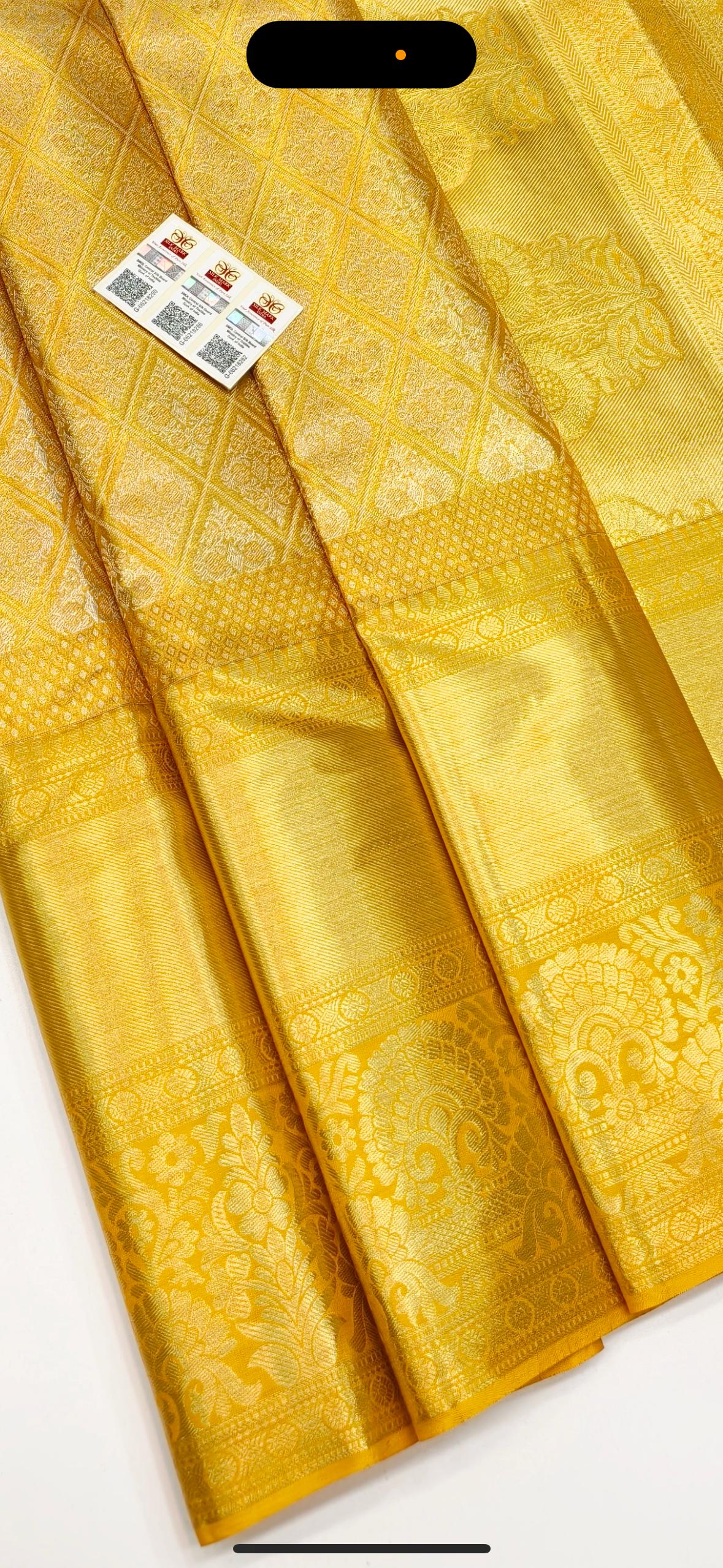 Pure Silk Kanjeevarm/Kanchipattu Sarees; silk mark saree 2 gram gold zari ask seller for availability before placing the order