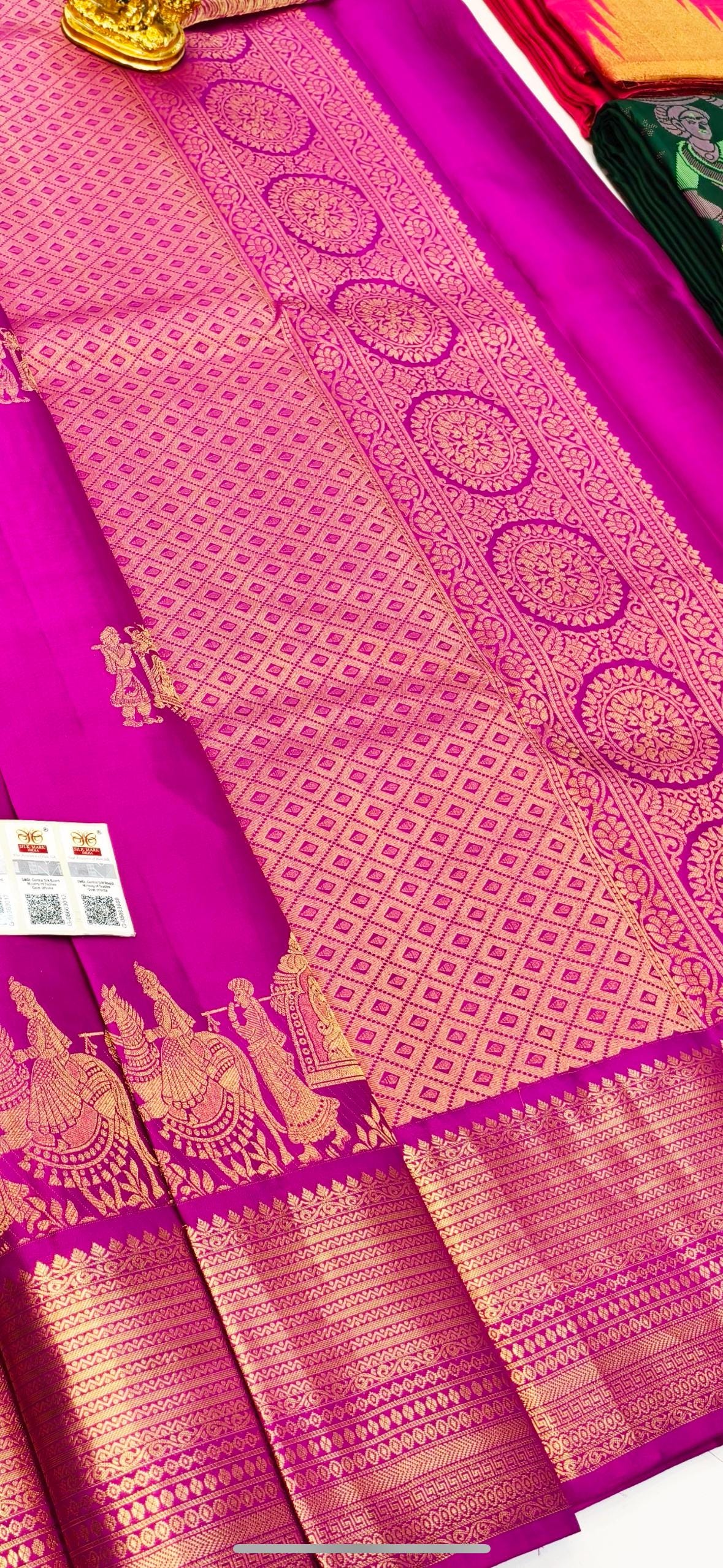 2 gram silk mark certified Pure Silk Kanjeevarm/Kanchipattu Sarees; see description ask seller for availability before placing the order